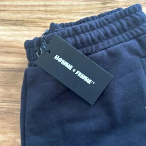 Homme + Femme Signature Track Pants Black Size M NWT - Picture 6 of 9